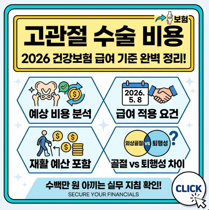 고관절 수술 비용 인공관절 치환술 건강보험 적용 기준