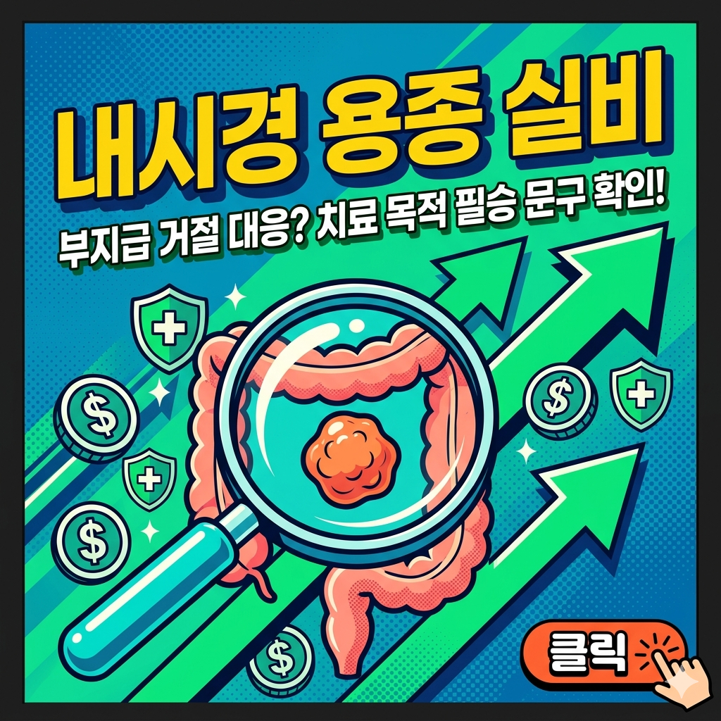 내시경 용종 실비 선종 제거 보험금 '지급 가능' 문구 팁