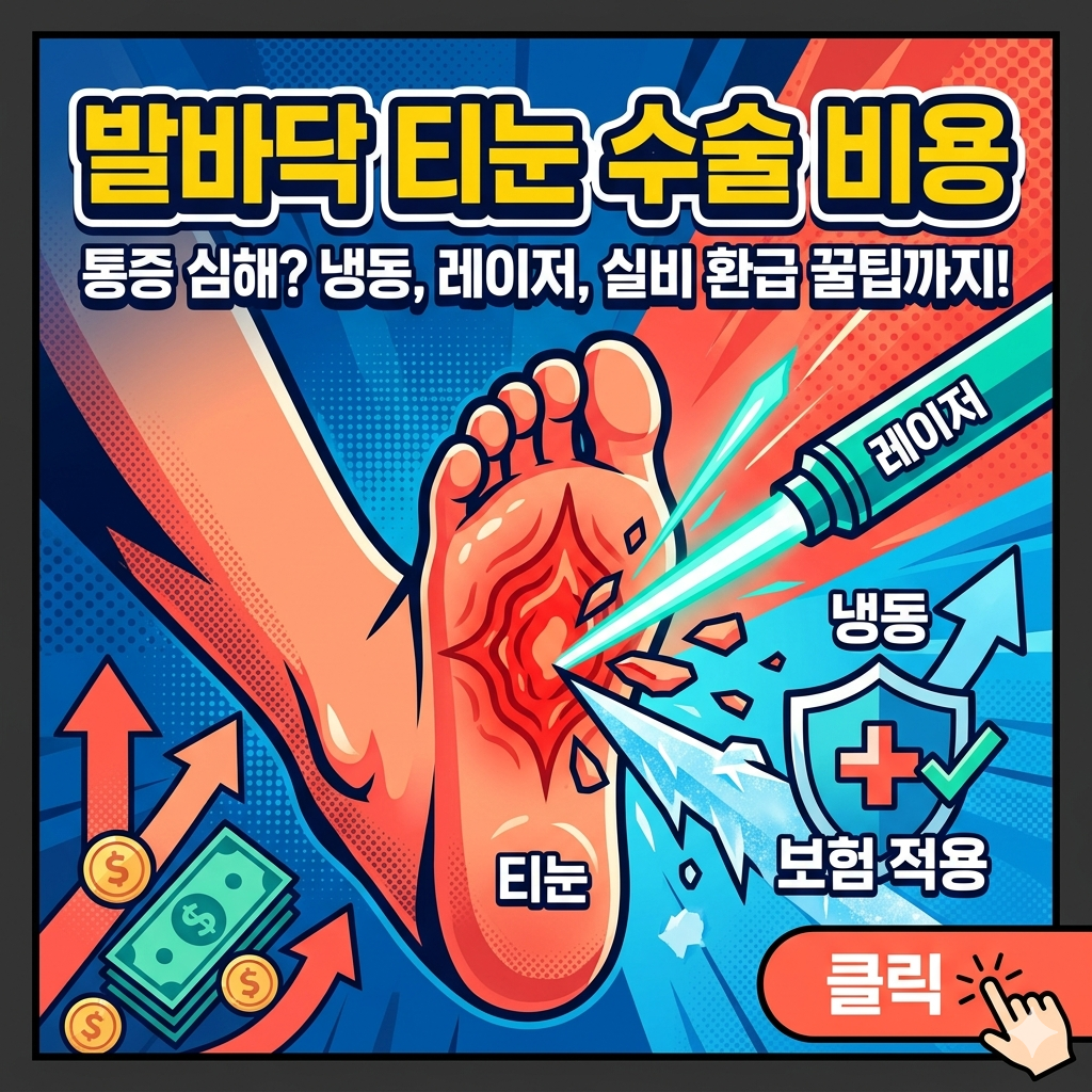 발바닥 티눈 제거 수술 비용 및 재발 방지 관리법