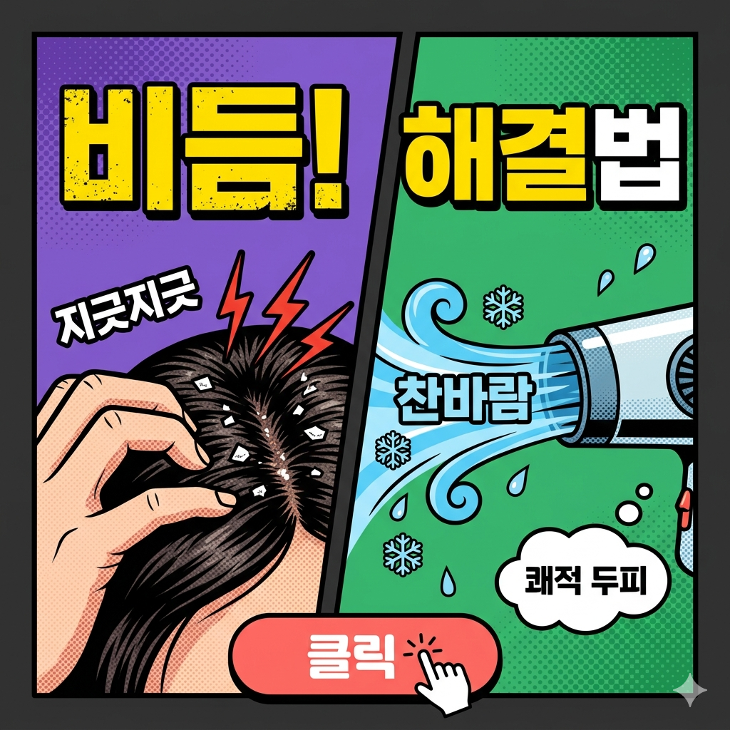 비듬 제거 방법 : 샴푸 후 찬바람으로 두피 말려야 비듬 안 생기는 이유