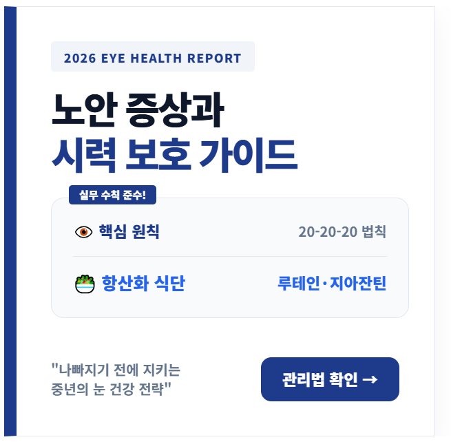 노안 증상 자가진단 리스트