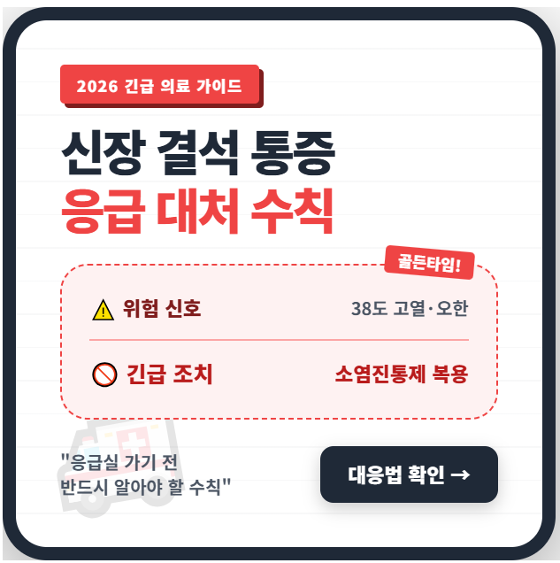 신장결석 통증 완화 조치