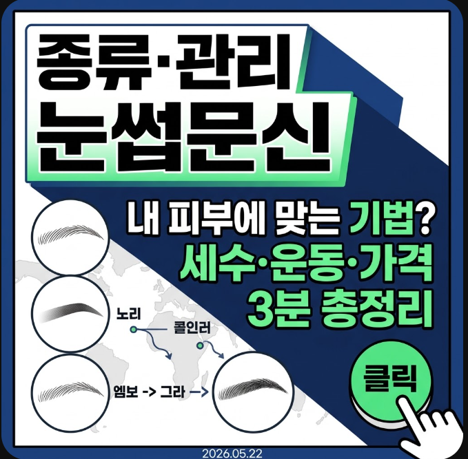 눈썹문신 종류 및 장단점 비교 : 가격·후관리·리터치 핵심 요약