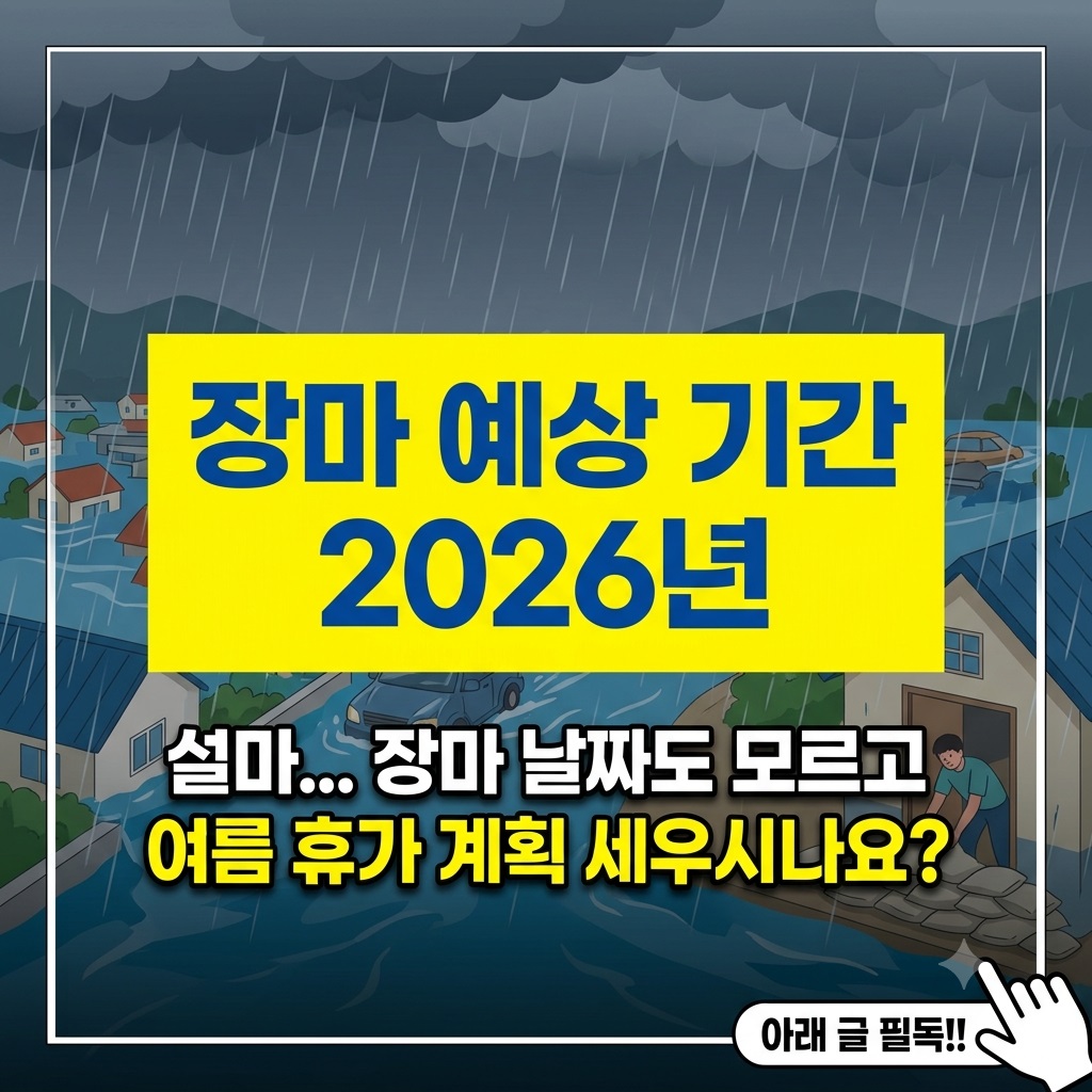 장마 예상 기간 2026년