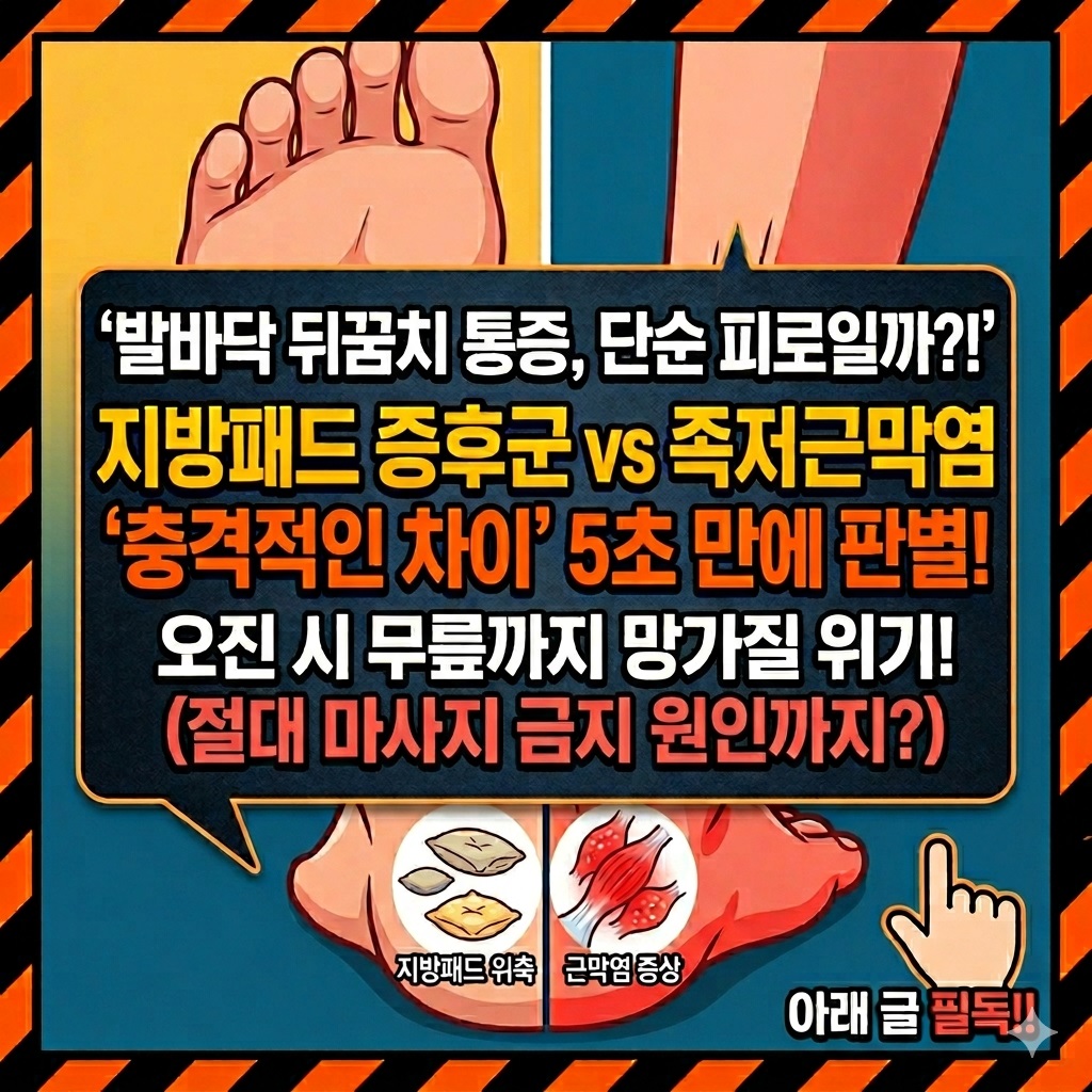 지방패드 증후군과 족저근막염 차이