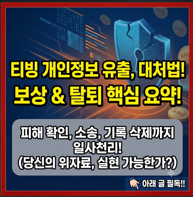 티빙 개인정보 유출 대처 방법