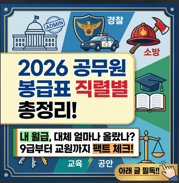 2026공무원 봉급표