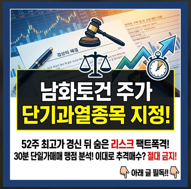남화토건 주가