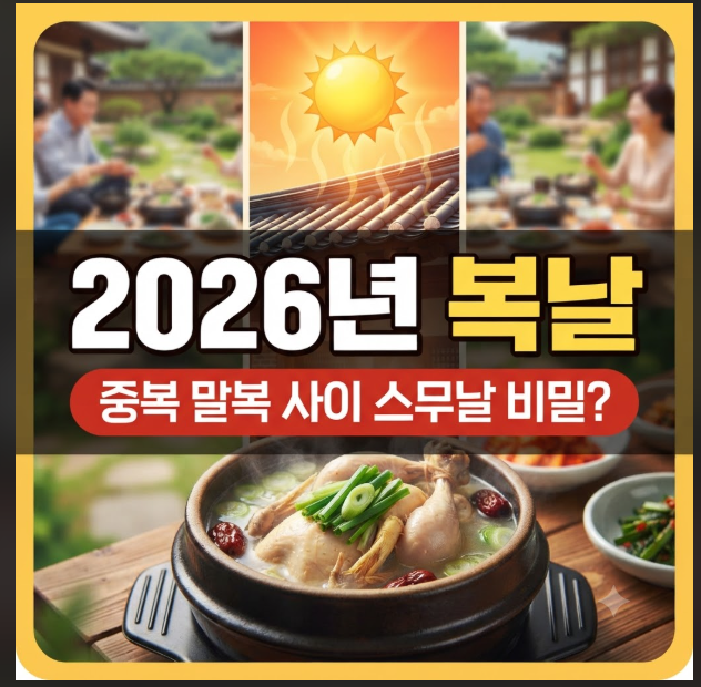 초복 중복 말복 날짜