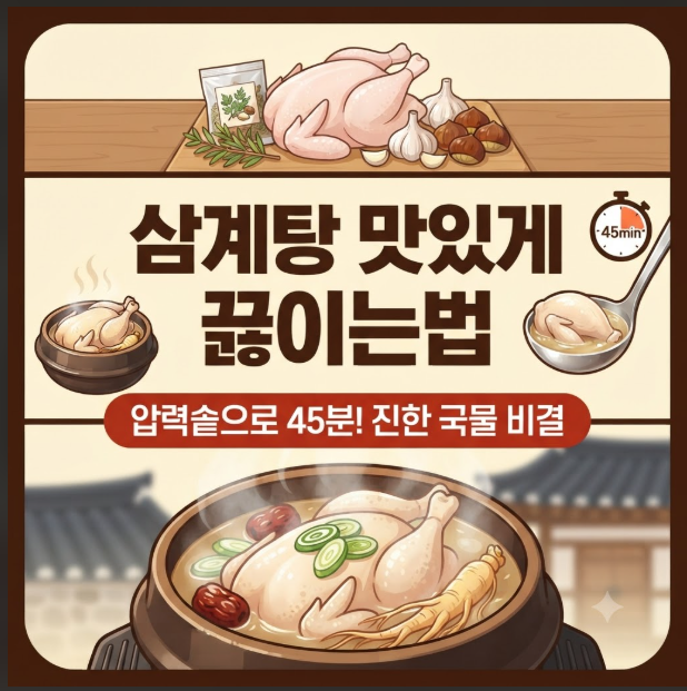 삼계탕 맛있게 끓이는법