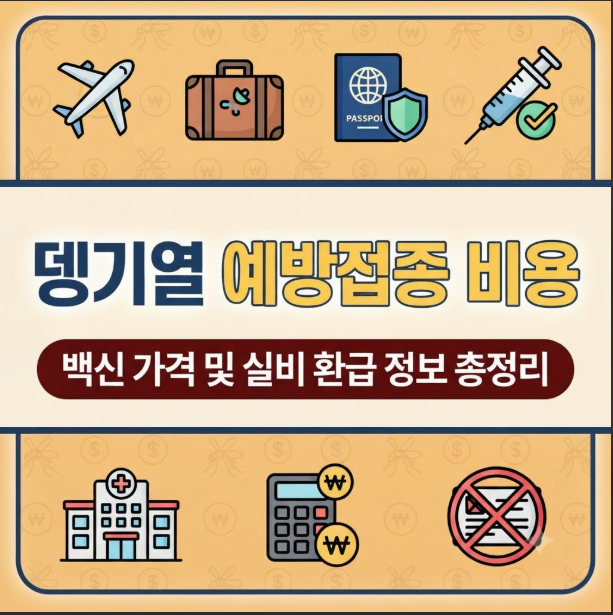 뎅기열 예방접종 비용