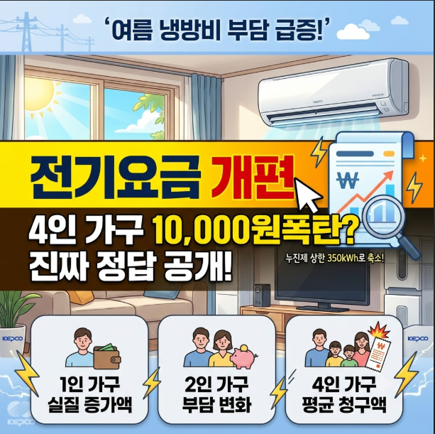 전기요금 개편 결과 분석 및 누진세 축소에 따른 전기요금인상 가이드