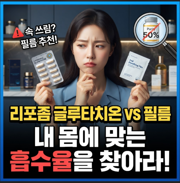 리포좀 글루타치온 필름 차이