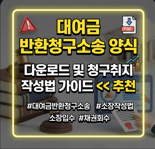대여금 반환청구소송 양식