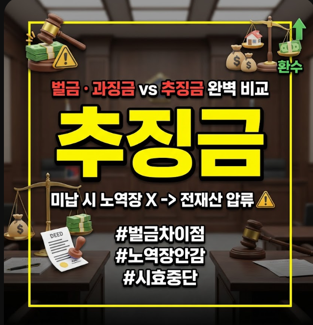 추징금 벌금 차이점