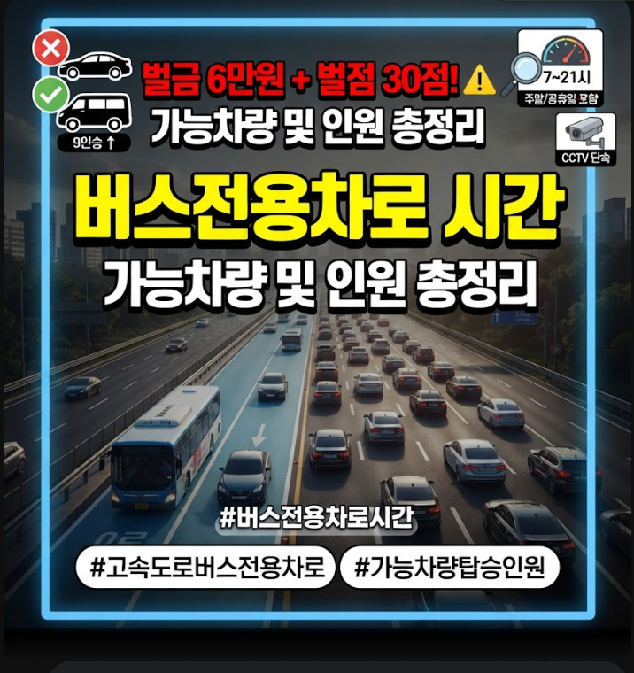 버스전용차로 시간 정리