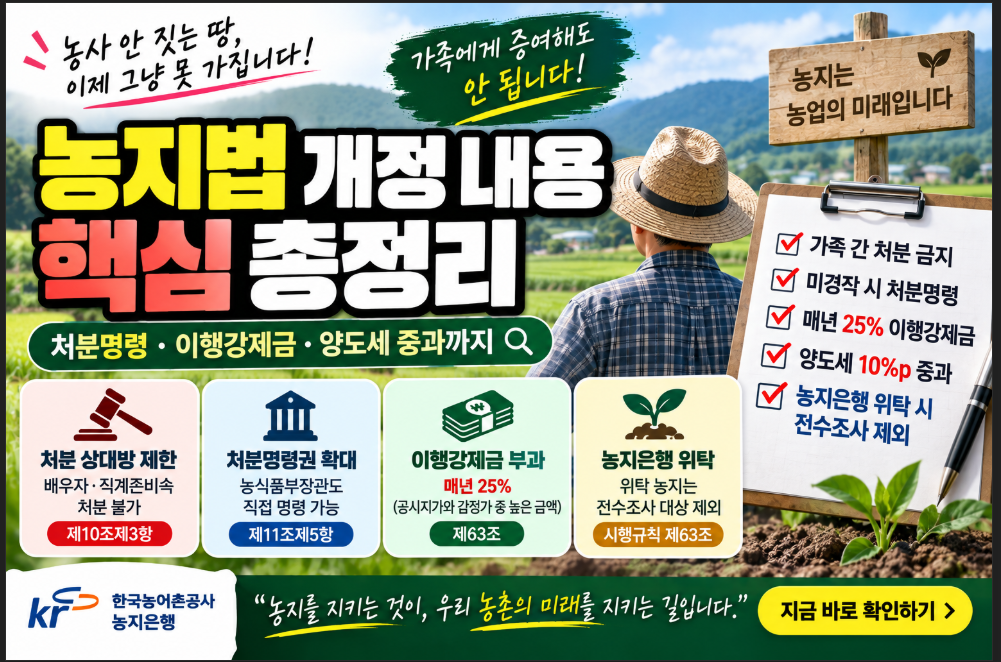 농지법 개정 내용