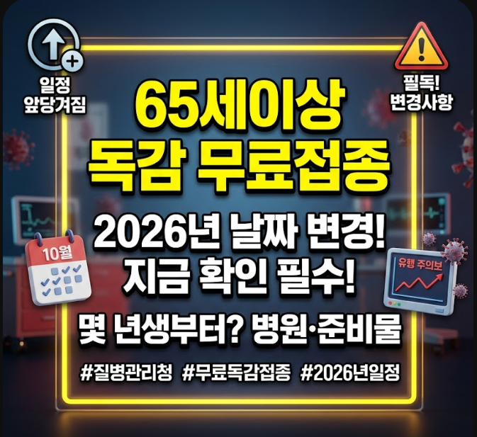 65세이상 독감 무료접종