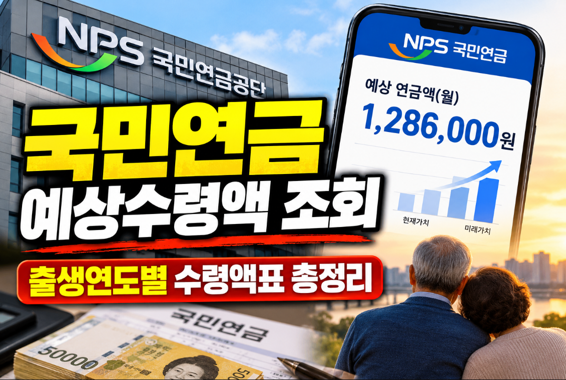 국민연금 예상수령액 조회